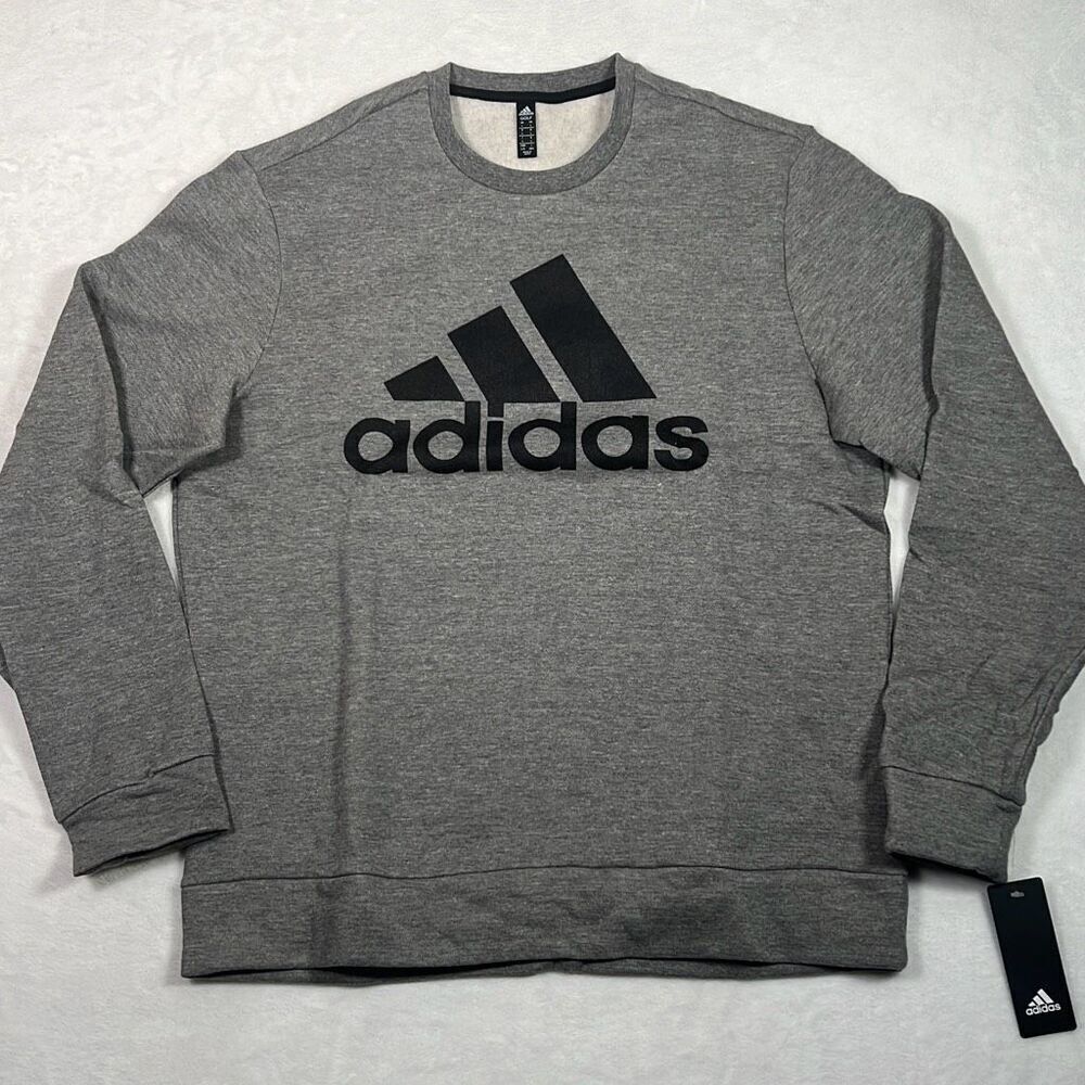 ADIDAS GOLF Tech Fleece casual gray black pullover NWT Men‎ large